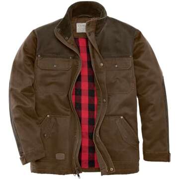Legendary Whitetails Men's Standard Chore Coat Tough as Buck Collection, Flannel Lined Barn & Field Workwear Jacket, Rawhide, Small
