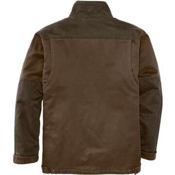 Legendary Whitetails Men's Standard Chore Coat Tough as Buck Collection, Flannel Lined Barn & Field Workwear Jacket, Rawhide, Small