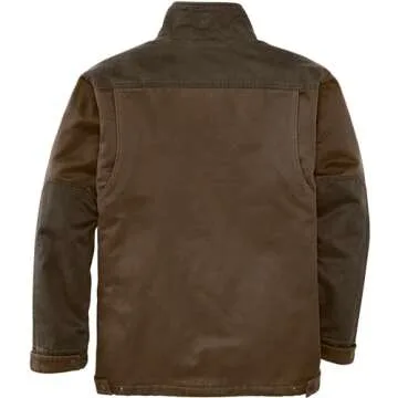 Legendary Whitetails Men's Standard Chore Coat Tough as Buck Collection, Flannel Lined Barn & Field Workwear Jacket, Rawhide, Small