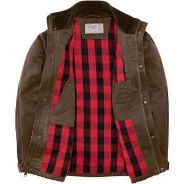 Legendary Whitetails Men's Standard Chore Coat Tough as Buck Collection, Flannel Lined Barn & Field Workwear Jacket, Rawhide, Small