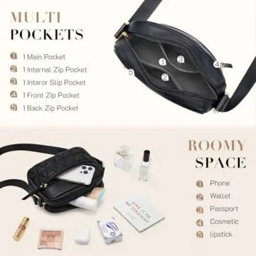 Missnine Quilted Crossbody Purse for Women - Stylish & Durable