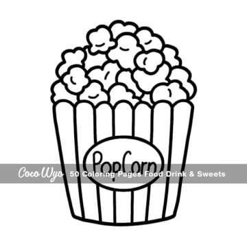 Food Drink & Sweets: Coloring Book for Adults and Kids, Bold and Easy, Simple and Big Designs for Relaxation Featuring a Variety of Foods, Drinks, Desserts and Fruits (Bold & Easy Coloring)