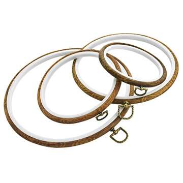 Celley Vintage Embroidery Hoop Frames Set of 4 Sizes