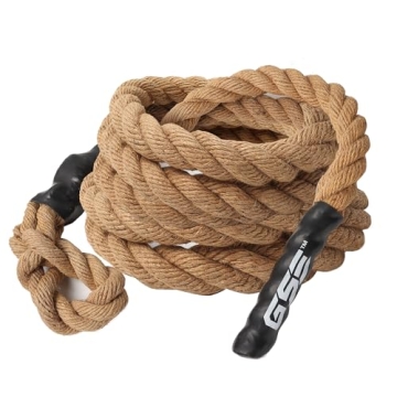 GSE Games & Sports Expert Gym Sisal Climbing Rope - Heavy Duty Workout Rope for All Lengths