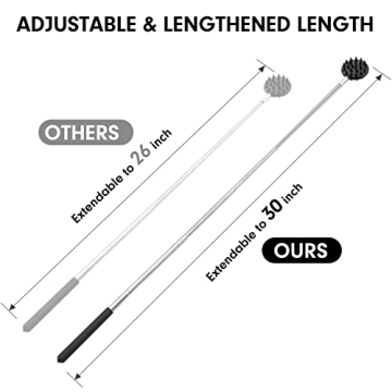 TUKUOS Telescoping Back Scratcher with 3 Heads