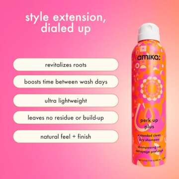 amika perk up plus extended clean dry shampoo for all hair types