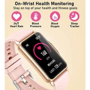 Smart Watch Health Fitness Tracker with 24/7 Heart Rate, Blood Oxygen Blood Pressure Sleep Monitor, 115 Sports Modes, Step Calorie Counter Pedometer IP68 Waterproof for Android and iPhone Women Men