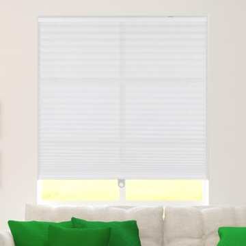 CALYX INTERIORS Pleated Fabric Window Shade - Light Filtering & Cordless