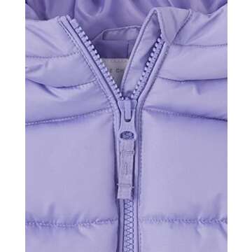 The Children's Place baby girls And Toddler Medium Weight Puffer Jacket, Wind-resistant, Water-resis...