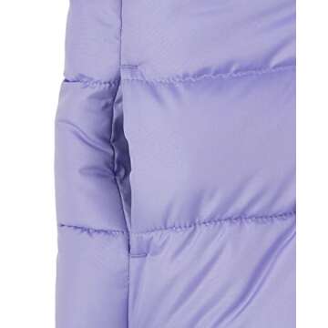 The Children's Place baby girls And Toddler Medium Weight Puffer Jacket, Wind-resistant, Water-resistant Jacket, Lavender, 4T US