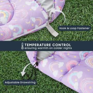 Wake In Cloud Kids Sleeping Bag - Lightweight and Cozy