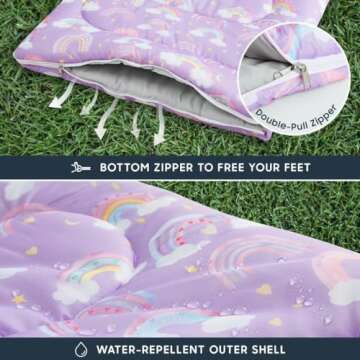 Wake In Cloud Kids Sleeping Bag - Lightweight and Cozy