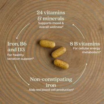 New Chapter, Postnatal Vitamins Lactation Supplement, Complete Multivitamin with Fermented Vitamin D3 + B Vitamins, Made with Organic Vegetables & Herbs, Non-GMO Ingredients, 270 Count