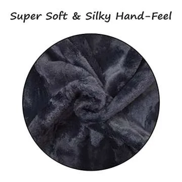 Luxurious Faux Rabbit Fur Pillow Cover,  12x20 Black