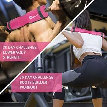 NEALFIT Barbell Pad —Squat Bar Pad—Great for Weightlifting,Lunges and Hip Thrusts—Foam Sponge Pad—Fit Standard and Olympic Bars Perfectly