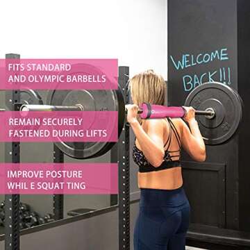 NEALFIT Barbell Pad —Squat Bar Pad—Great for Weightlifting,Lunges and Hip Thrusts—Foam Sponge Pad—Fit Standard and Olympic Bars Perfectly