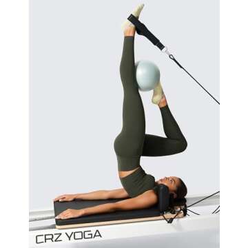 CRZ YOGA Womens Butterlift High Waisted Workout Leggings 28" - Pilates Gym Athletic Yoga Pants Buttery Soft Olive Green X-Small