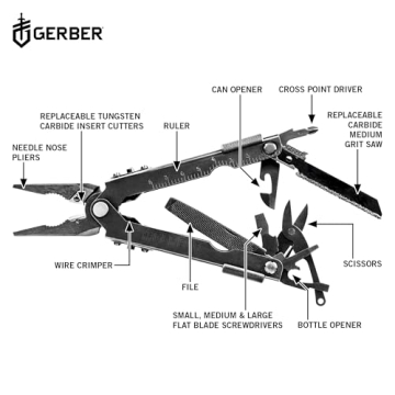 Gerber Gear Multi-Plier 600 - Versatile 14-in-1 Tool