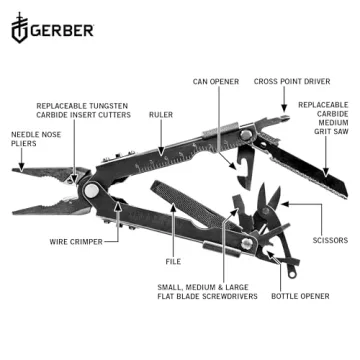 Gerber Gear Multi-Plier 600 - Versatile 14-in-1 Tool