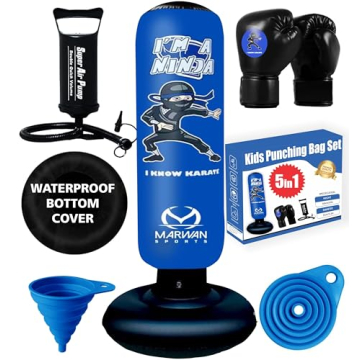 2024 Upgraded 5-in-1 Kids Punching Bag Set