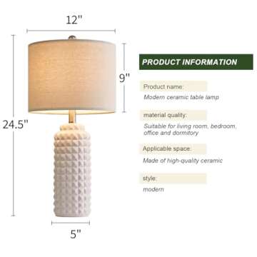 G-SAFAVA Modern Ceramic Table Lamps for Home Elegance