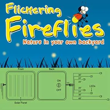 Solar Powered Firefly Lights, ZHONGXIN Flickering Fireflies String Lights with 7 Amusing Fireflies Bulbs, Brings Back Memories of Your Childhood