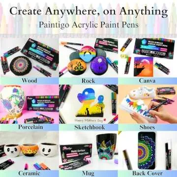 54 Colors Multi-Surface Acrylic Paint Pens for All