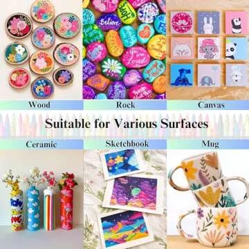 54 Colors Multi-Surface Acrylic Paint Pens for All