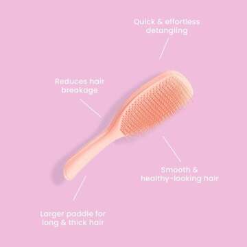 Tangle Teezer The Large Ultimate Detangling Brush, Dry and Wet Hair Brush Detangler for Long, Thick,...
