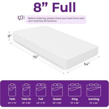 Cooling Gel Memory Foam Mattress - Medium Firm & Certified