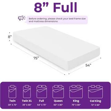 Cooling Gel Memory Foam Mattress - Medium Firm & Certified