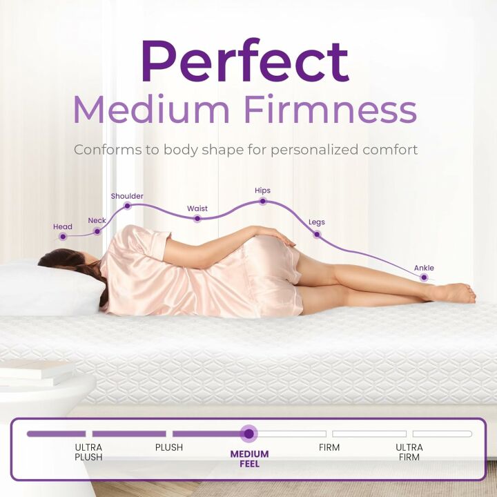 Cooling Gel Memory Foam Mattress - Medium Firm & Certified