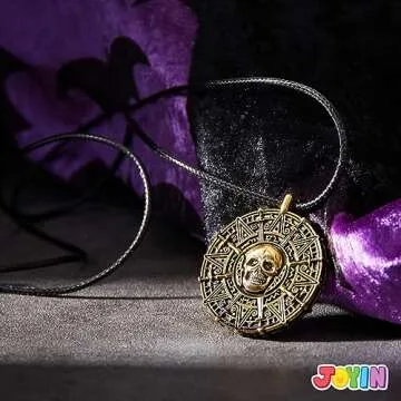 Stylish Halloween Pirate Coin Necklace for All Ages