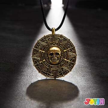 Stylish Halloween Pirate Coin Necklace for All Ages