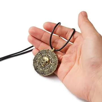 Stylish Halloween Pirate Coin Necklace for All Ages