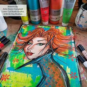 LUKAS Cryl Studio Artist Acrylic Paint 250ml Plastic Fern