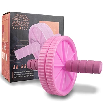 Pink Phoenix Fitness Ab Roller for Core Strength Training