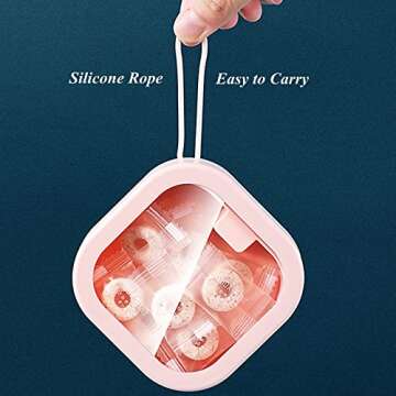 REVAXUP 2pcs Hair Tie Organizer Boxes,Baby Girls hair accessories Organizer for Travel,Best Hair tie holder organizer for storing mini Ttems like hair clips,Q-Tips, floss sticks,Pink&White