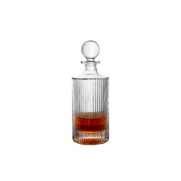 Elegant Lead-Free Crystal Decanter with Glass Stopper