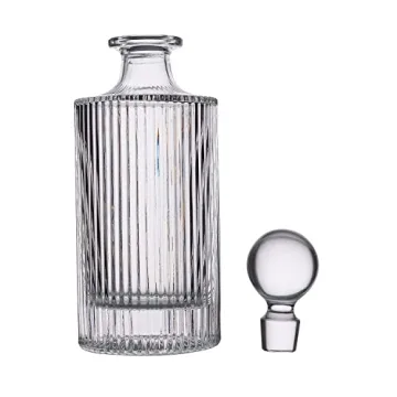 Elegant Lead-Free Crystal Decanter with Glass Stopper