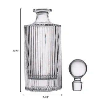 Elegant Lead-Free Crystal Decanter with Glass Stopper
