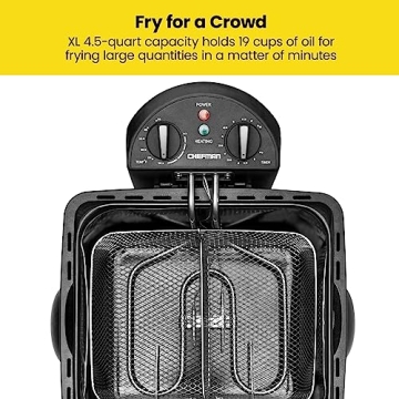 Chefman 4.5L Dual Cook Pro Deep Fryer - Jumbo XL Size