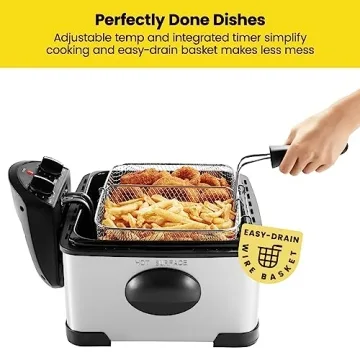 Chefman 4.5L Dual Cook Pro Deep Fryer - Jumbo XL Size