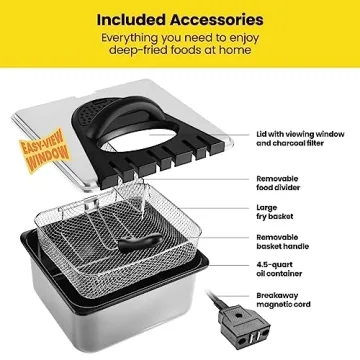 Chefman 4.5L Dual Cook Pro Deep Fryer - Jumbo XL Size