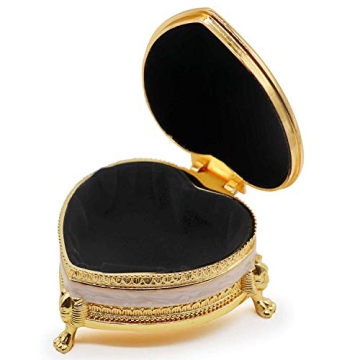 HOLLY TRIP Vintage Heart Shape Jewelry Box for Special Occasions