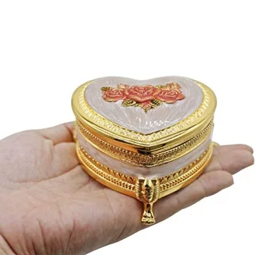 HOLLY TRIP Vintage Heart Shape Jewelry Box for Special Occasions