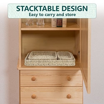 Butizone Natural Seagrass Serving Tray Set of 3