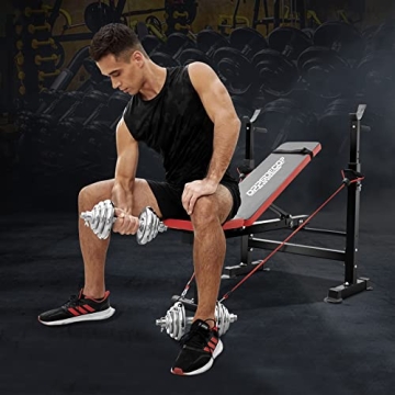OPPSDECOR 660lbs 6 in 1 Weight Bench Set for Home Workouts
