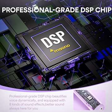 MAONO Wireless Bluetooth Karaoke Microphone, MKP100 3-in-1 Portable Handheld Mic Speaker Machine for Kids Smartphones,Computers, Gift to Family and Friends (Purple)