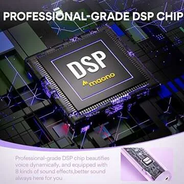 MAONO Wireless Bluetooth Karaoke Microphone, MKP100 3-in-1 Portable Handheld Mic Speaker Machine for Kids Smartphones,Computers, Gift to Family and Friends (Purple)